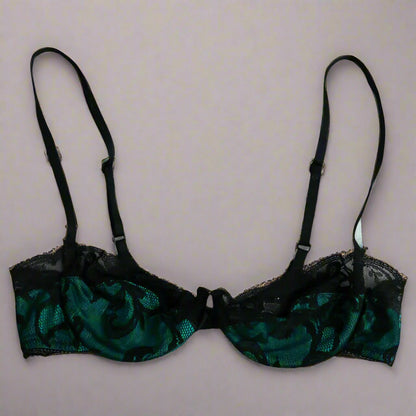 Victoria's Secret Vintage Teal Lace Balconette Bra